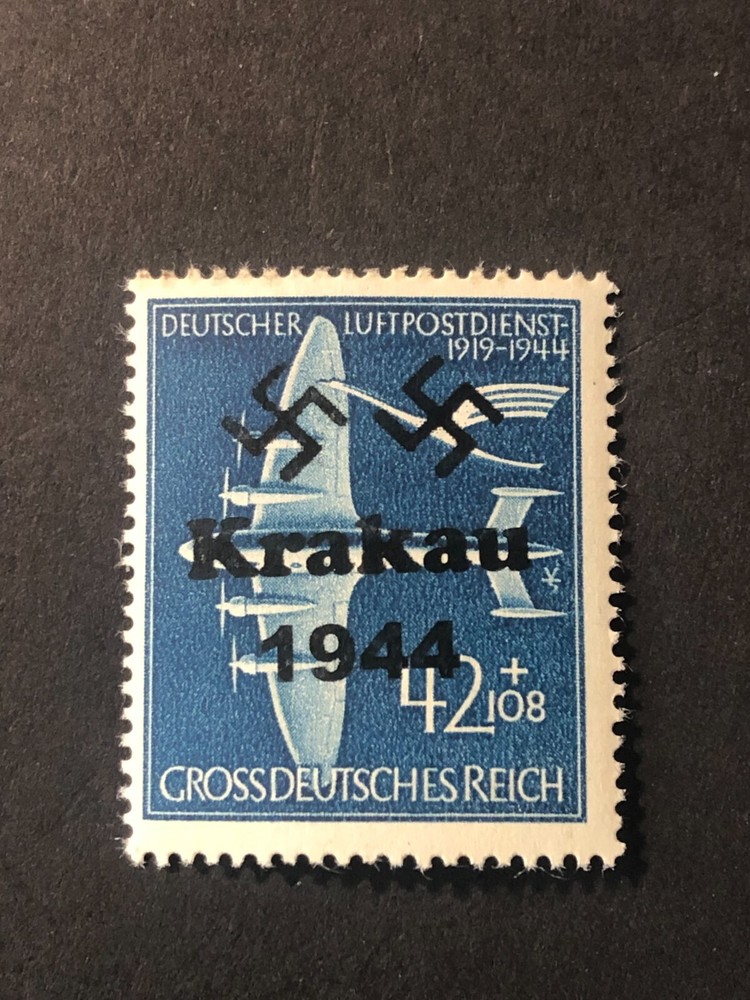 Germany WWII propaganda overprint (KRAKAU) 42+108 Rpf. MNH /s22 #724