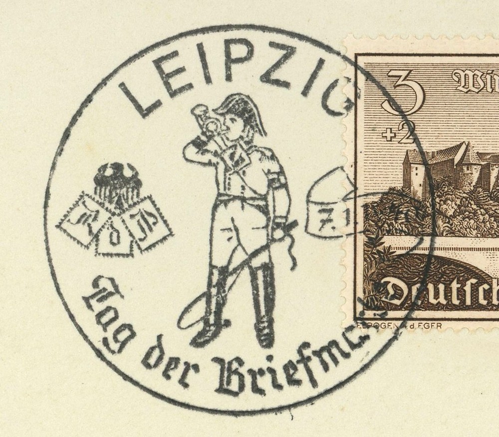 Leipzig Stamp Day Exhibition Special Postmark Deutsches Reich Germany 1940 WWII