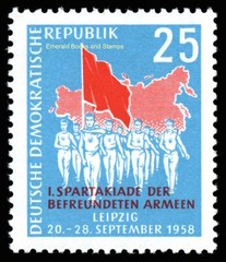 EBS East Germany DDR 1958 – Warsaw Pact Sports – Michel 657-659 – MNH**