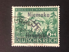 GERMANY CROATIA WWII-GERMAN OCCUPATION, 6+4 Rpf. USED #525