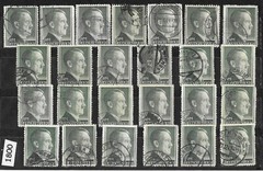 POSTMARKS All 1 RM Used stamps WWII Adolf Hitler Third Reich era Germany