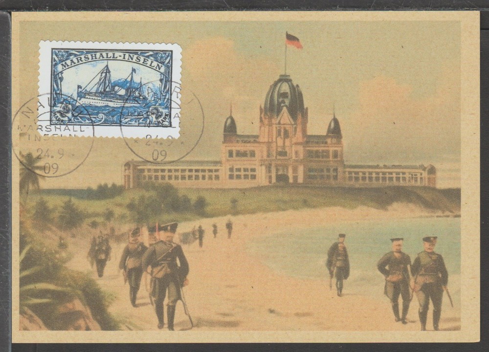 ✔️ Deutsches Reich Colonies 1910 Marshall Islands RARE POSTCARD – REPRODUCTION