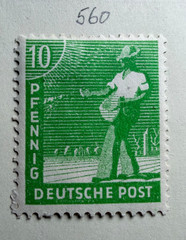 Germany Lot of 5 Stamps SC 560,562,567,569,577 1948 Mint Hinged