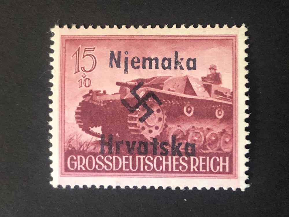 GERMANY CROATIA WWII-propaganda fantasy ovpt, 15+10 Rpf. MNH /s4 #525