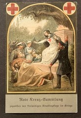 Travelstamps:Germany WWII Charity Postcard for Volunteer Red Cross Nurses Lübeck