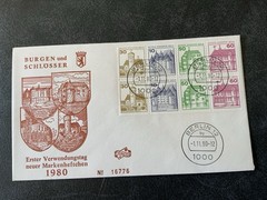 Germany 1980 #1231d, #9N391d Castle Booklets – 2 FDCs