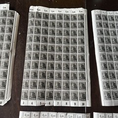 INVESTOR’S LOT OF 6 MOSTLY COMPLETE SHEETS 1948 GERMANY ALLIED CONTROL STAMPS