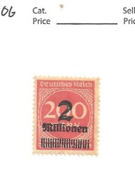 Germany # 277, 2 mil m on 200 m, rose red, unused, 1923