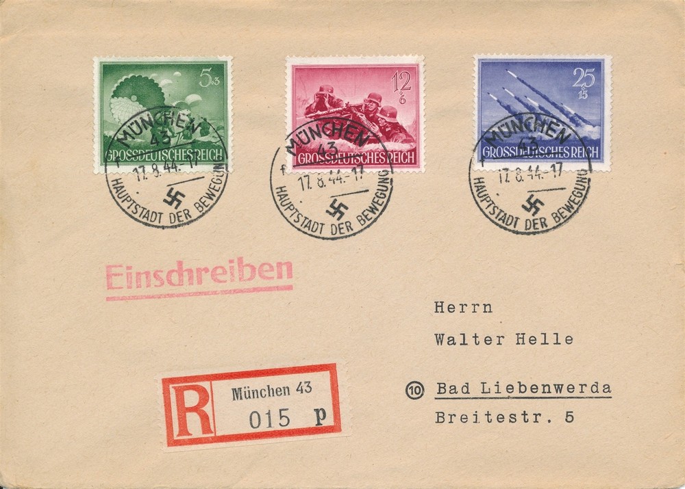 Cover Germany 1944 WWII 3rd Reich Wehrmacht Trooper Rockets Machine Gun Munich U