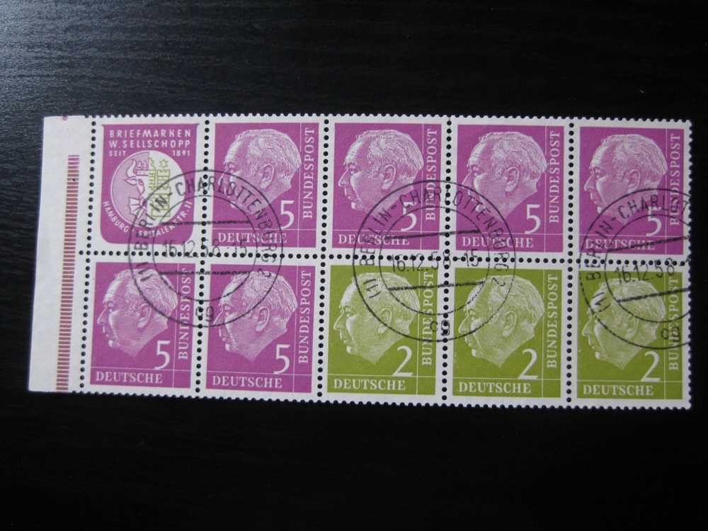 GERMANY Mi. #H-Blatt 6 scarce used stamp booklet pane! CV $95.00