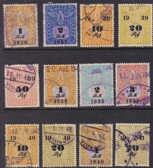Stamp Germany Poland Revenue WWII Court Document Fee Selection Used