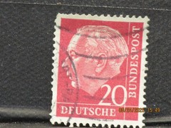 The listing is:(1)1954 Deutsche Dr. Theodor Heuss 20 Pfennig Postage Stamp-LH