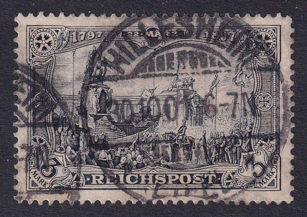 GERMANY 1900 Reichpost 3m Violet-Black SG 64 (CV £75)
