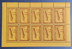 Stamp Germany Reich Air Mail Liegnitz Graf Zeppelin Bogen Mi. Nr. 11 [🇩🇪18063]