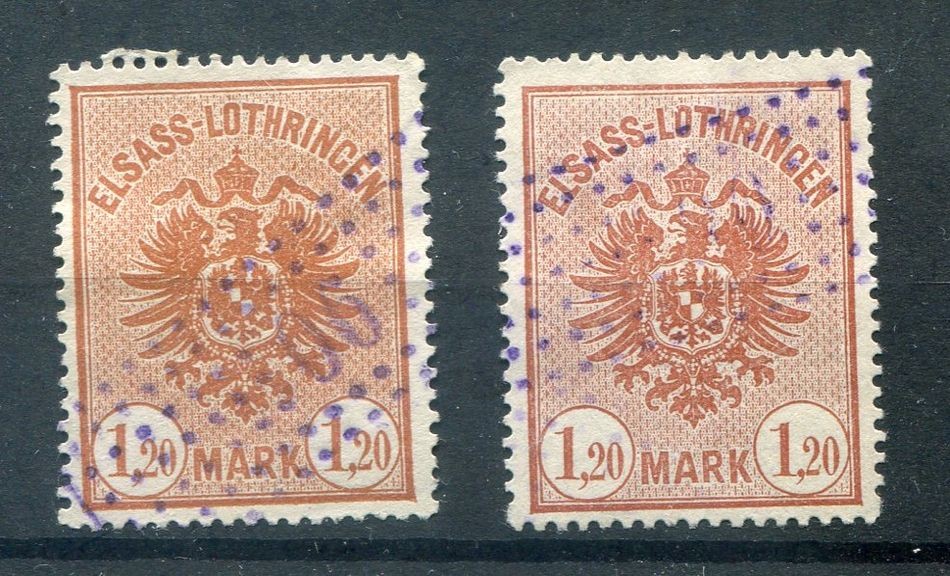 Alsace Control Mark 1,20 Multicolor Stamped Authentic (y78583