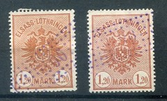 Alsace Control Mark 1,20 Multicolor Stamped Authentic (y78583