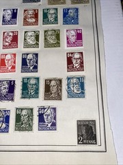 GERMANY ~several (82) German Reich ~ Saufend Stamps ~ c.1920’s Full Page 2 Side