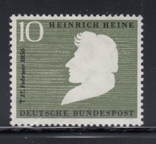 WEST GERMANY Heinrich Heine, Poet MNH stamp