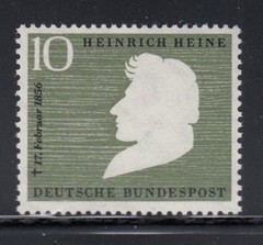 WEST GERMANY Heinrich Heine, Poet MNH stamp