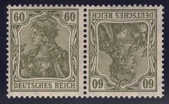 Germany – 1921 Zd-MiNr. K4, 60pf Germania, tête-bêche pair, MNH
