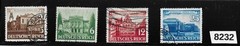 #8232 Used stamp set Sc 498-501 / Third Reich Germany / 1941 Leipzig Spring Fair