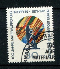 Germany – Berlin : Material Testing Laboratory stamp from 1971 – CTO