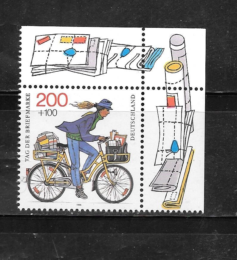 GERMANY GERMAN SC# B784 1995 BICYCLE SEMI-POSTAL MNH XF ECELLENT SINGLE STAMP