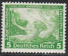 Stamp Germany Mi 501 Sc B51 1933 WWII 3rd Reich Rheingold Richard Wagner MNG