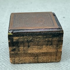 Antique German Postal Wood & Metal Printing Block Stamp Hamburg Half Schilling