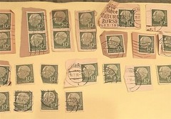28 GERMANY Vintage STAMP Lot Deutsche Bundespost 10 HEUSS Federal Republic 1954
