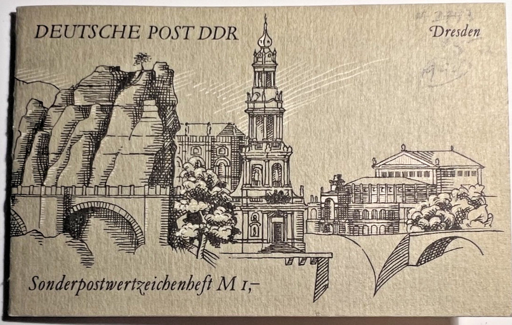 DDR East Germany 1990 DRESDEN 10 STAMP BOOKLET Mic SMHD48 MNH Erich Weinhart 9E