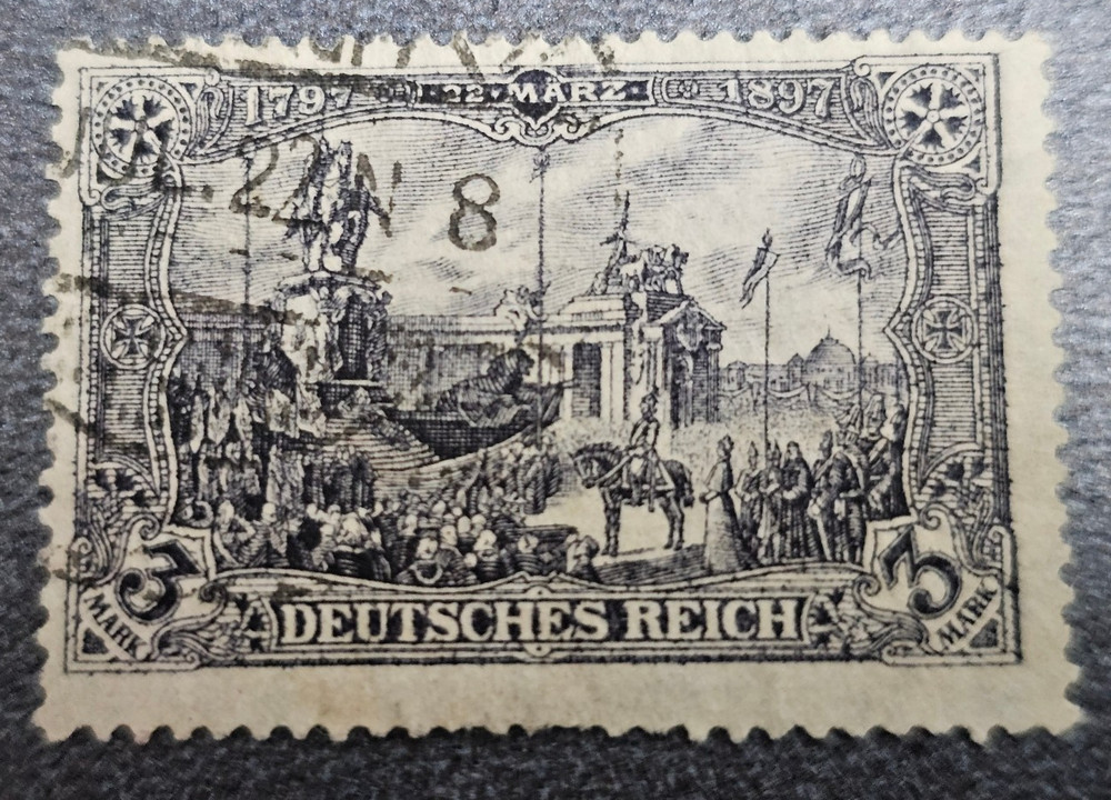 Stamp Germany Reich Germania 3 Mark 1920 Mi. Nr. 96 [🇩🇪39619-3]