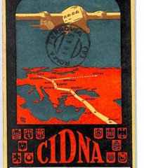 GERMANY Postcard CIDNA Aviation Exhibition Vienna 1928 Berlin Italy Rome PZ54