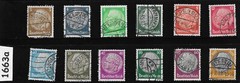 Stamps POSTMARKS Third Reich Germany President Hindenburg 1932-1936 #1663a