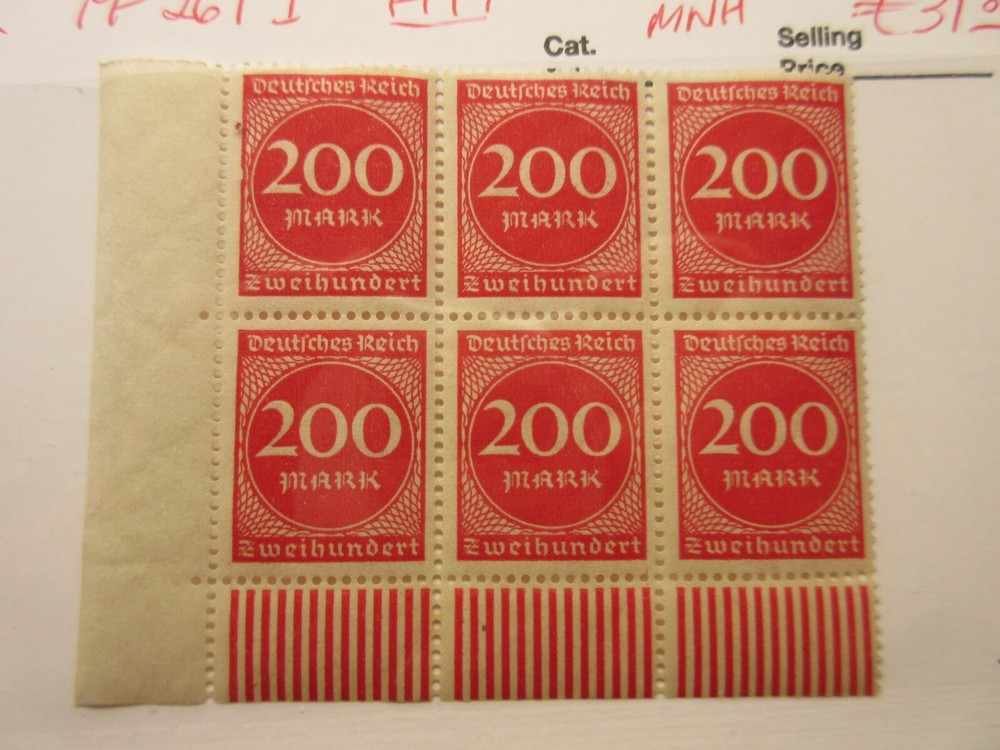 GERMANY, Michel Plate Fault: 269 I, (top left), MNH, Lot26, Cat €31.80
