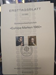 Germany 1980 complete year in ERSTTAGSBLATT (26 SETS) in perfect condition