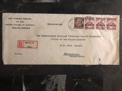1938 Munich Germany American Consul Cover To Philadelphia PA USA Diplomatic mail