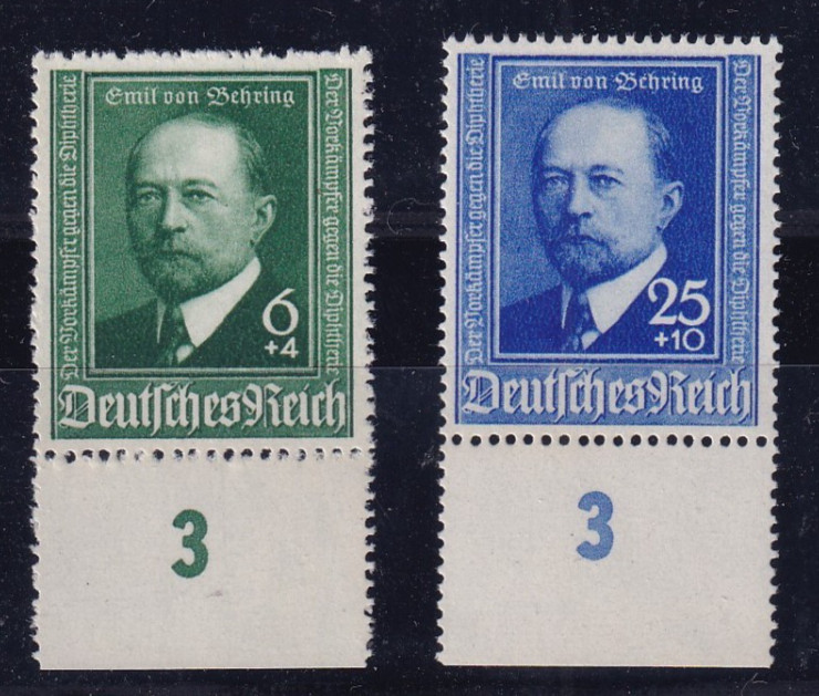 Deutsches Reich MNH ** 760-1 SC B186-7 von Behring