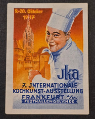 German Third Reich 1937 Frankfurt Culinary Bakers Baking Exhibition Label Stamp