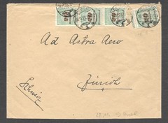 Germany Inflation Stamp Cover Nov 1923 80Billion Marks Astra Aero Zurich Junkers