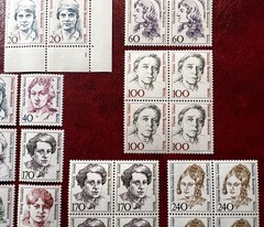 BERLIN 1986 Famous Women Stamp Selection Superb MNH Marginal Blocks