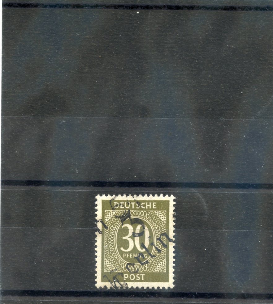 GERMANY(AL OCC) SOVIET ZONE MI IpI*VF LH 1948 3 BERLIN 5 ON 30pf GREY OLIVE $38