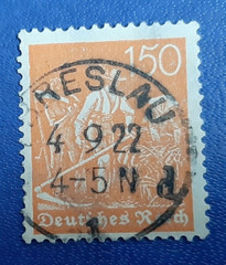 Stamp Germany Deutsches Reich 150 Pfennig 1922 Infla Mi. Nr. 189 Wz.2 (25644)