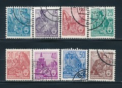 Germany Stamps DDR Lot Scott 221-228 1954 Surcharged Five Year Plan