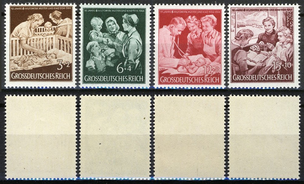 Germany 3rd Reich 1944, 10th Anniv „Mother and Child“set MNH, Mi 869-72