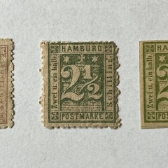 1800’s HAMBURG GERMANY LOT MINT & USED STAMPS #2
