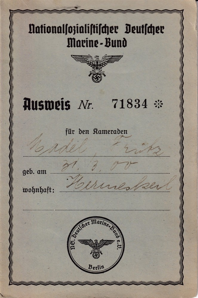 Lot Stamp Germany Revenue WWII 3rd Reich Marine Stamp Card Book Scarce