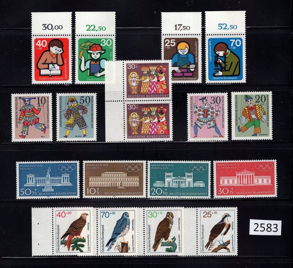 (2583) Germany West, Selection of MNH sets, see description and image