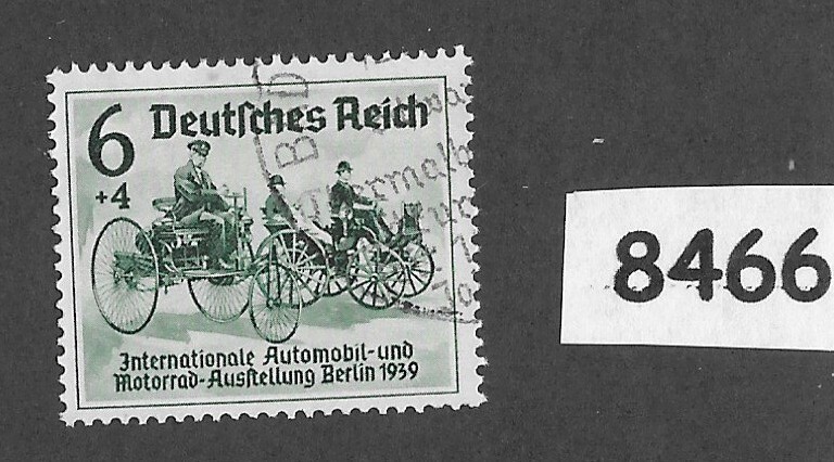 Stamp B134 Antique car / 1939 Berlin auto show Third Reich era Germany #8466