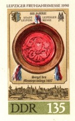 GERMANY DDR EAST 1990 NEW PRESTAMPED COVER LEIPZIG SPRING FAIR SUPER RARE MINT